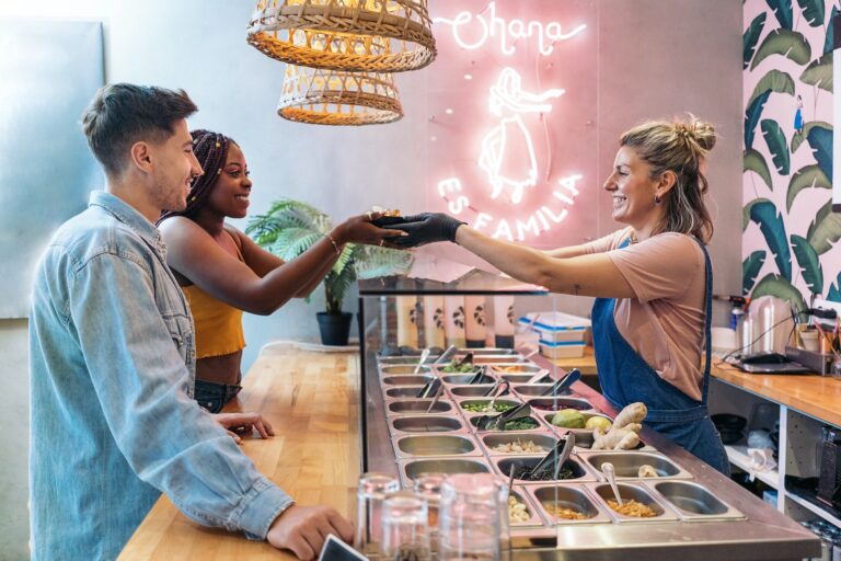 Happy Clients Buying Poke Bowl